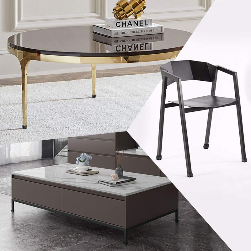 Anwenk 1''x1 Square Chair Leg Floor Protectors with Felt Pads 1inch 1 in Square Table Leg Protectors Chair Leg Caps Small, 16Pack, Black - Image 4